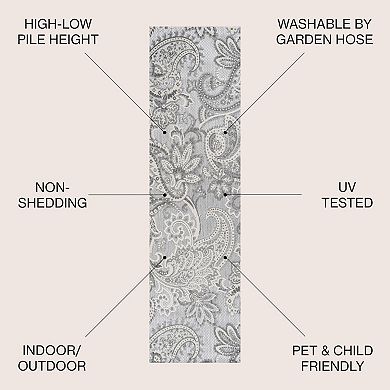 Gordes Paisley High-low Indoor/outdoor Area Rug