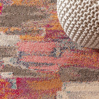 Contemporary Pop Modern Abstract Brushstroke Area Rug