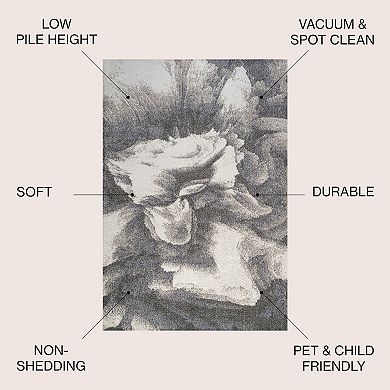 Petalo Abstract Two Tone Modern Area Rug