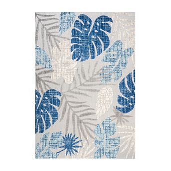 Monstera Tropical Leaf High-low Indoor/outdoor Area Rug