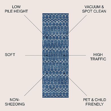 Moroccan Hype Boho Vintage Diamond Area Rug