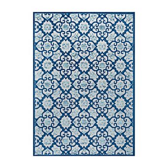 Gallia Tile Trellis High-low Indoor/outdoor Area Rug