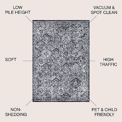 Modern Boho Vintage Trellis Area Rug