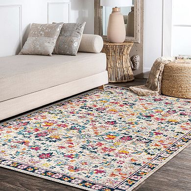 Alfombra Modern Boho Floral Area Rug