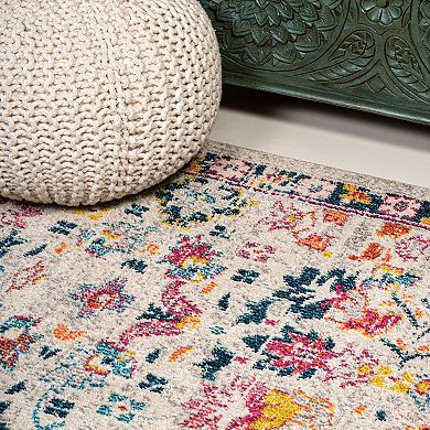 Alfombra Modern Boho Floral Area Rug