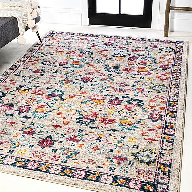 Alfombra Modern Boho Floral Area Rug