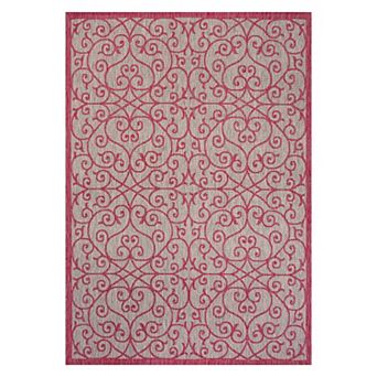 Madrid Vintage Filigree Textured Weave Indoor/Outdoor Area Rug