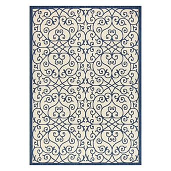 Madrid Vintage Filigree Textured Weave Indoor/Outdoor Area Rug
