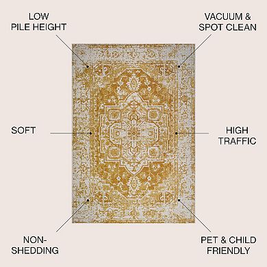 Audrey Bohemian Ornate Medallion Area Rug