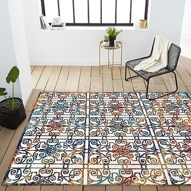 Cetara Ornate Trellis Indoor/outdoor Area Rug
