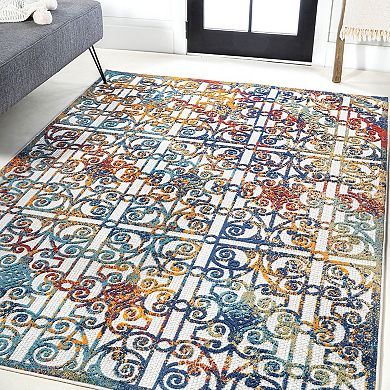 Cetara Ornate Trellis Indoor/outdoor Area Rug