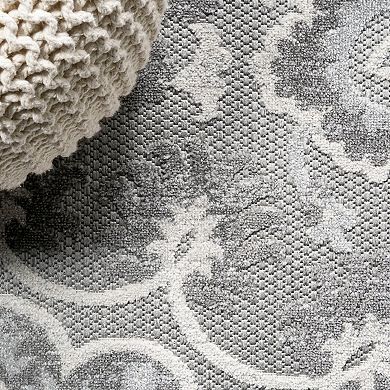 Lucena Modern Medallion High-low Indoor/outdoor Area Rug