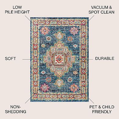 Bpl Bohemian Flair Boho Vintage Medallion Area Rug
