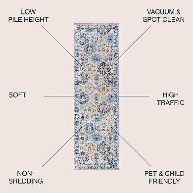 Modern Boho Vintage Trellis Area Rug