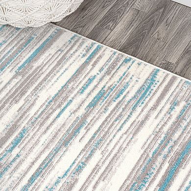 Speer Abstract Linear Stripe Area Rug