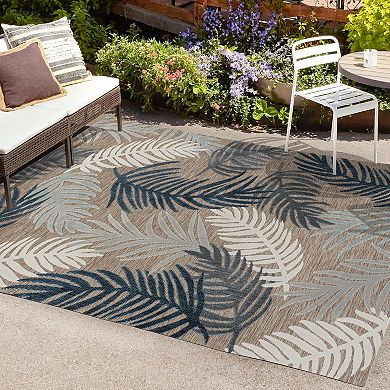 Montego High-low Tropical Palm Area Rug