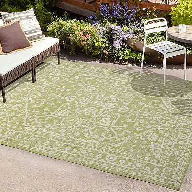 Malta Bohemian Medallion Textured Weave Indoor/outdoor Area Rug
