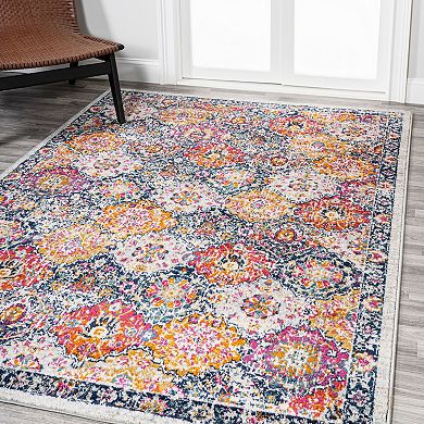 Modern Boho Vintage Trellis Area Rug