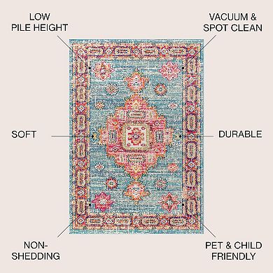 Bpl Bohemian Flair Boho Vintage Medallion Area Rug