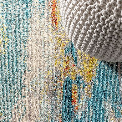 Contemporary Pop Modern Abstract Vintage Waterfall Area Rug