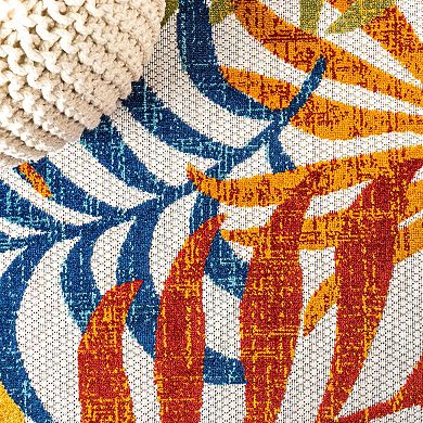 Tropics Palm Leaves Indoor/outdoor Area Rug