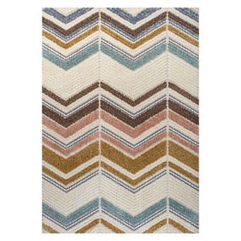 Elin Chevron High-low Area Rug