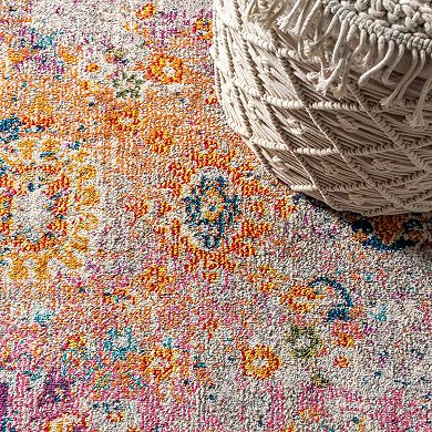Vibrant Bohemian Flair Boho Vintage Medallion Area Rug