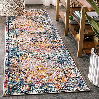Vibrant Bohemian Flair Boho Vintage Medallion Area Rug