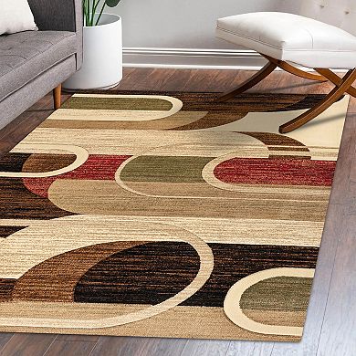 Tamara Retro Abstract Arches Area Rug