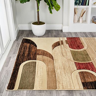 Tamara Retro Abstract Arches Area Rug