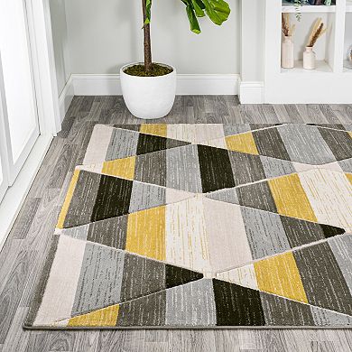 Kehoe Retro Diamonds Geometric Area Rug
