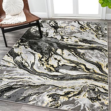 Swirl Marbled Abstract Area Rug