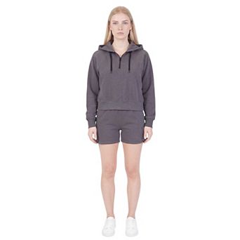 Women’s Half-Zip Hoodie and Shorts Lounge Set