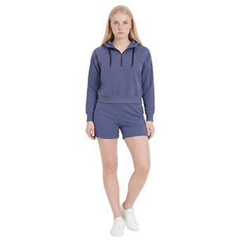 Women’s Half-Zip Hoodie and Shorts Lounge Set