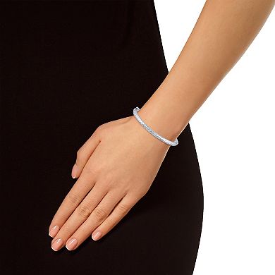 ITALIAN LUSTER Sterling Silver Hammered Finish Bangle Bracelet
