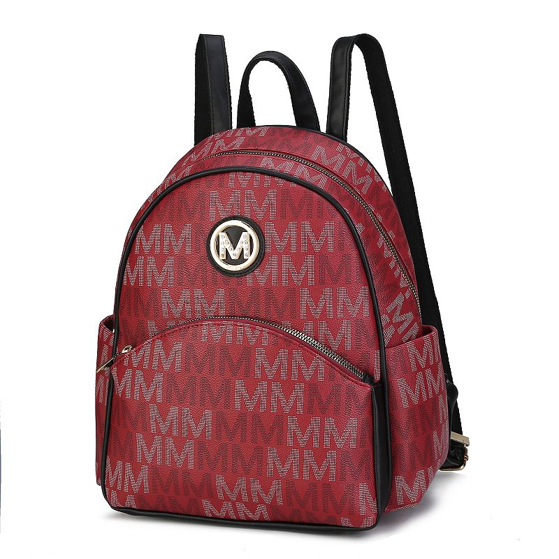 MKF Collection Palmer Logo-Print Backpack, Red