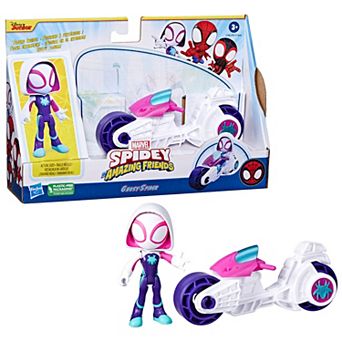 Marvel Spidey and His Amazing Friends Ghost-Spider Figure with Motorcycle