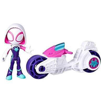 Marvel Spidey and His Amazing Friends Ghost-Spider Figure with Motorcycle