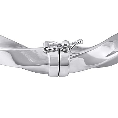 ITALIAN LUSTER Sterling Silver Twist Bangle Bracelet