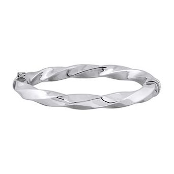 ITALIAN LUSTER Sterling Silver Twist Bangle Bracelet