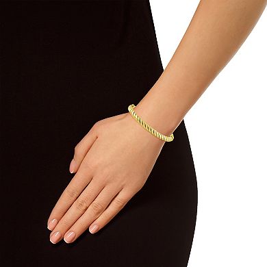 ITALIAN LUSTER Sterling Silver Twisted Rope Bangle Bracelet