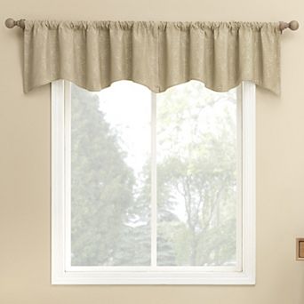 Sun Zero Bronte Floral Jacquard Rod Pocket Curtain Valance