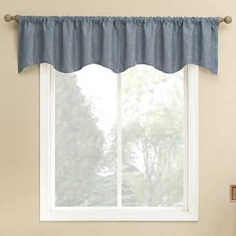 Sun Zero Bronte Floral Jacquard Rod Pocket Curtain Valance