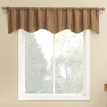 Sun Zero Bronte Floral Jacquard Rod Pocket Curtain Valance