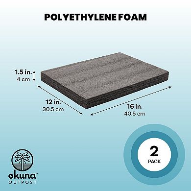 2-Pack Packing Foam Sheets, Polyethylene Cushioning Moving Insert Pads 16x12x1.5