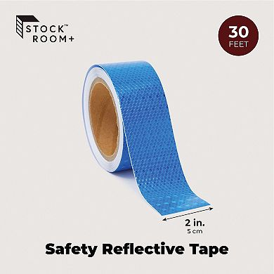 Blue Reflective Tape - 2 In x 30 FT Outdoor Reflector Safety Roll for Trailers