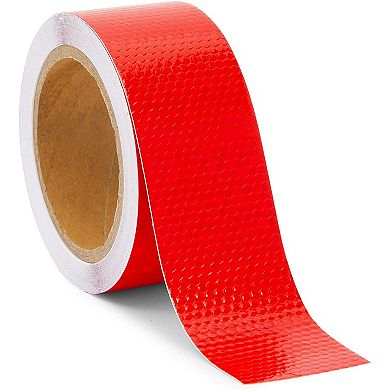 Red Reflective Tape - 2 In x 30 FT Outdoor Reflector Safety Roll for Trailers