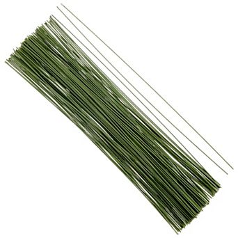 140 Pack Floral Stem Wire 16 in 16 Gauge for DIY Crafts, Arrangements, Green