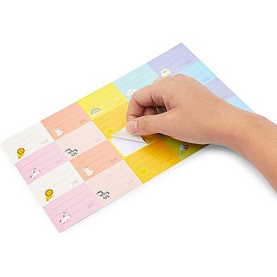 Removable Baby Bottle Labels for Daycare, 25 Sheets (10 Colors, 500 Pieces)