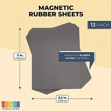 Magnet Sheets, Magnetic Paper (8.5 x 11 in, 12 Pack)